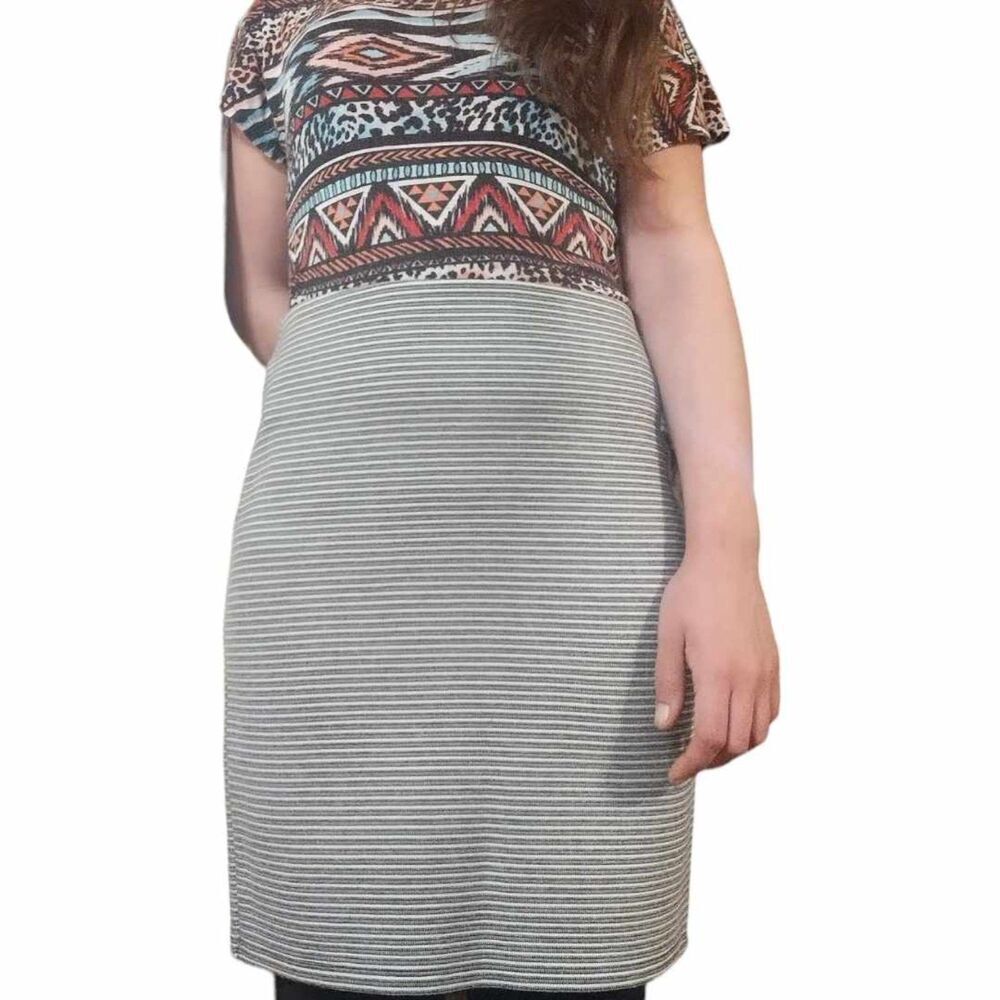 Ann Taylor Loft Black & White Striped Midi Pencil Skirts Size S!